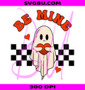 Retro Ghost Valentine PNG, Be Mine Heart PNG, Valentine Ghost PNG