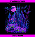 Vintage Halloween PNG, Spooky Scene PNG, Retro Pumpkin PNG