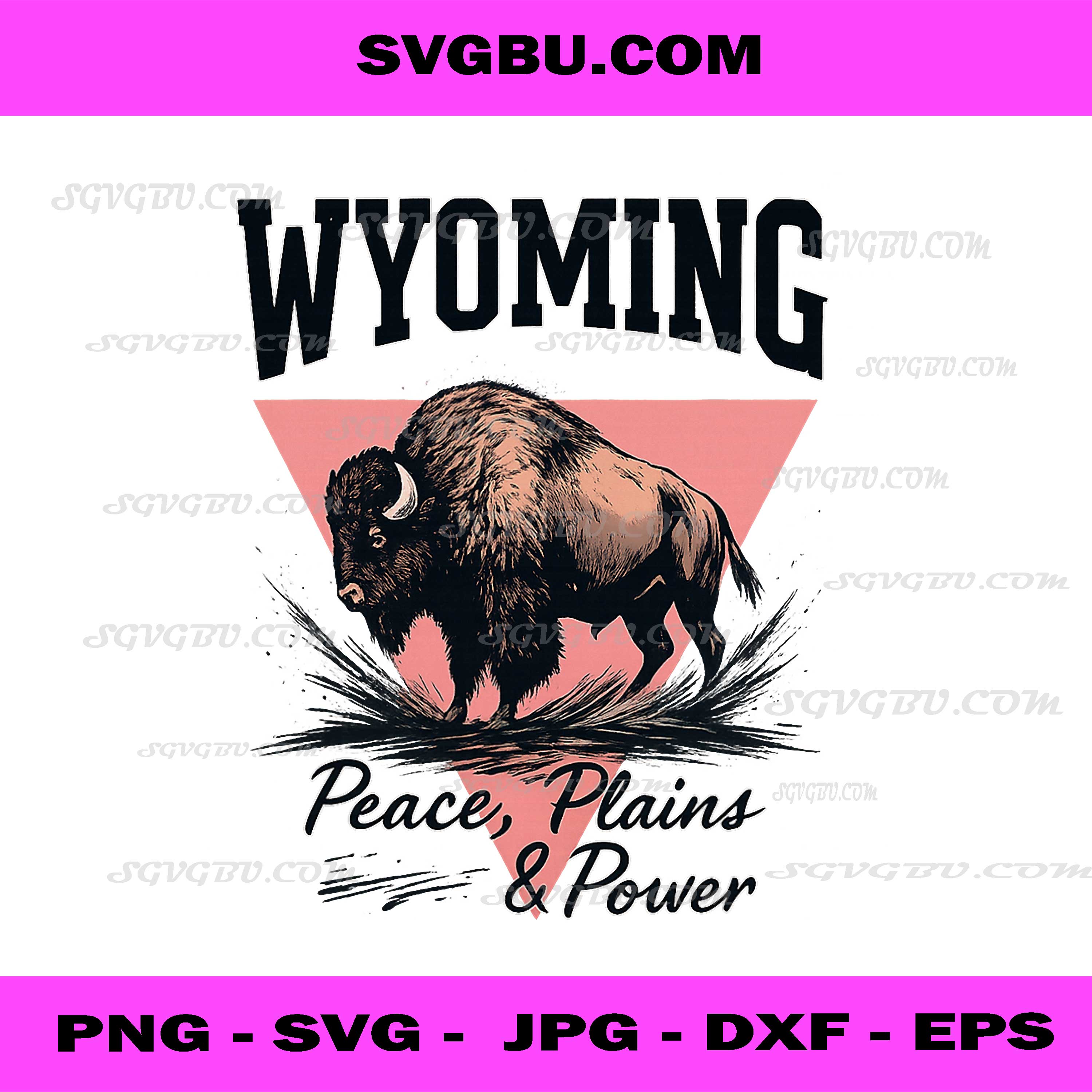 Wyoming Bison Cowboy State Travel PNG, Western Plains PNG