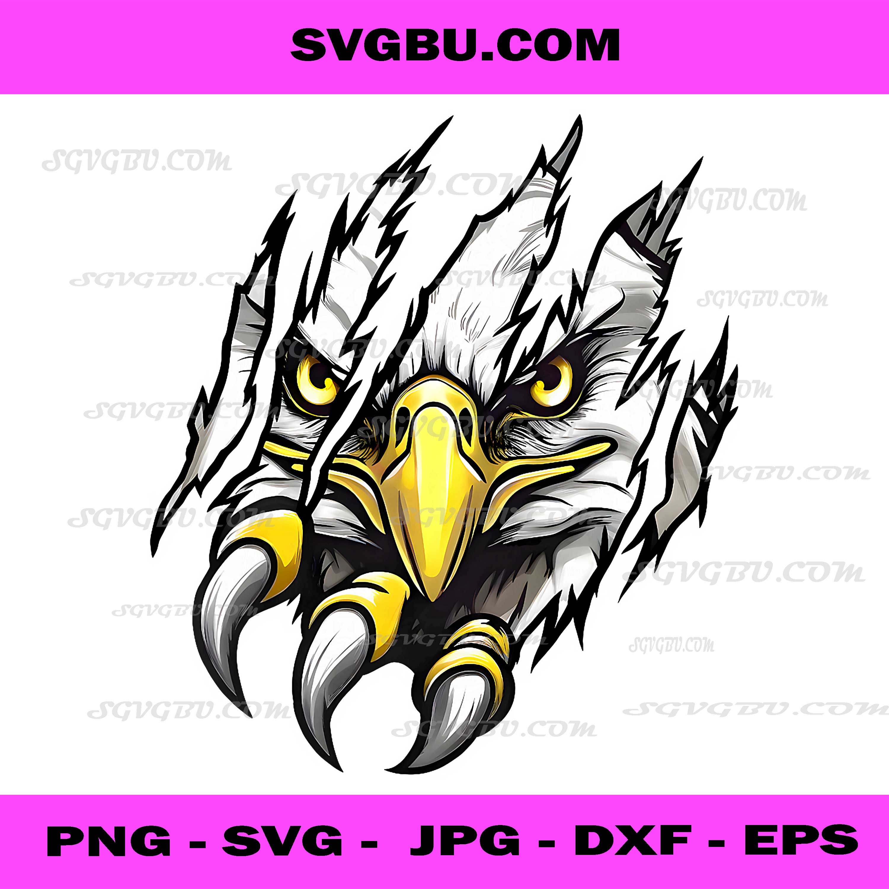 Classic Football Game Day Eagles Apparel PNG, Aggressive Eagle Claw Illustration Digital Download