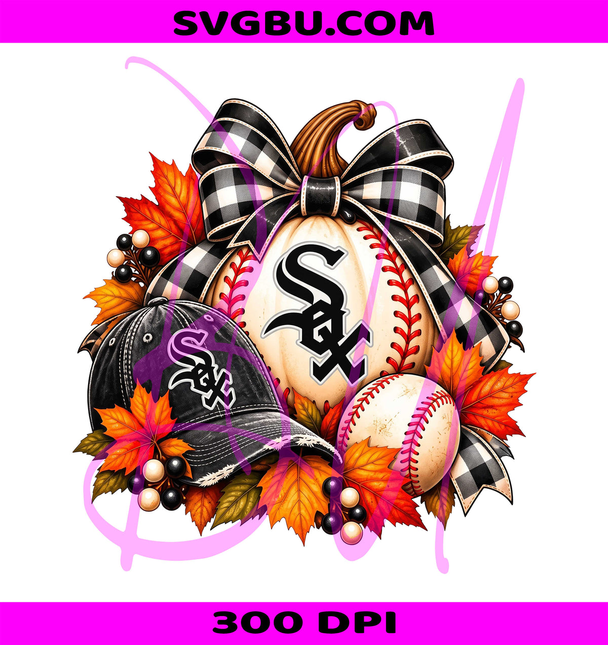 White Sox Fall PNG, Chicago Baseball PNG, Autumn Baseball PNG