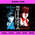 Death Note Blue and Red, Left vs Light Face Off Anime PNG