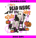 Dead Inside Cat PNG, Black Cat Ghost PNG, Cute Gothic Cat PNG