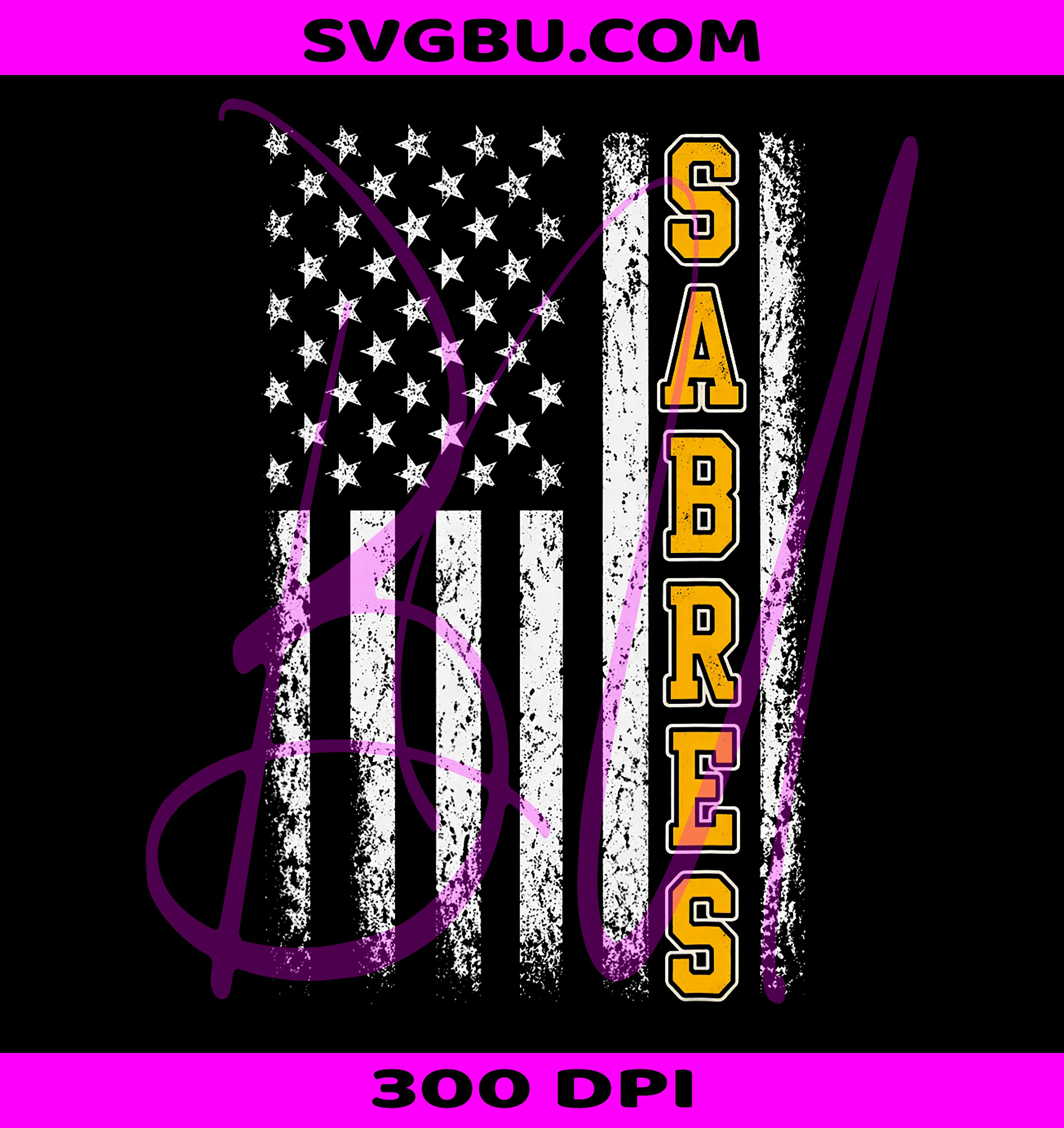 Vintage Sabres USA Flag PNG, Classic Men Women Kids PNG