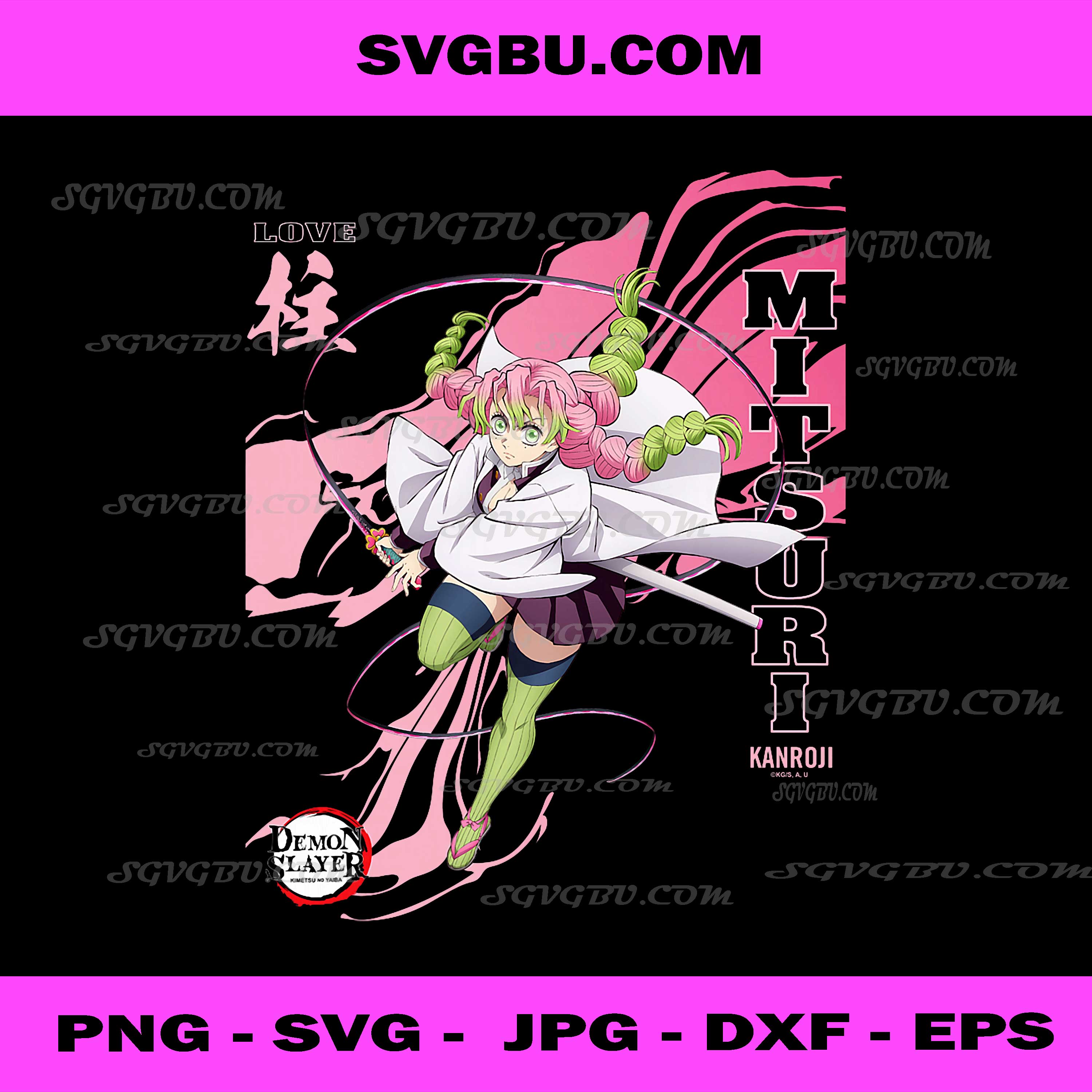 Demon Slayer Infinty Castle PNG, Mitsuri Girl Love Hashira PNG