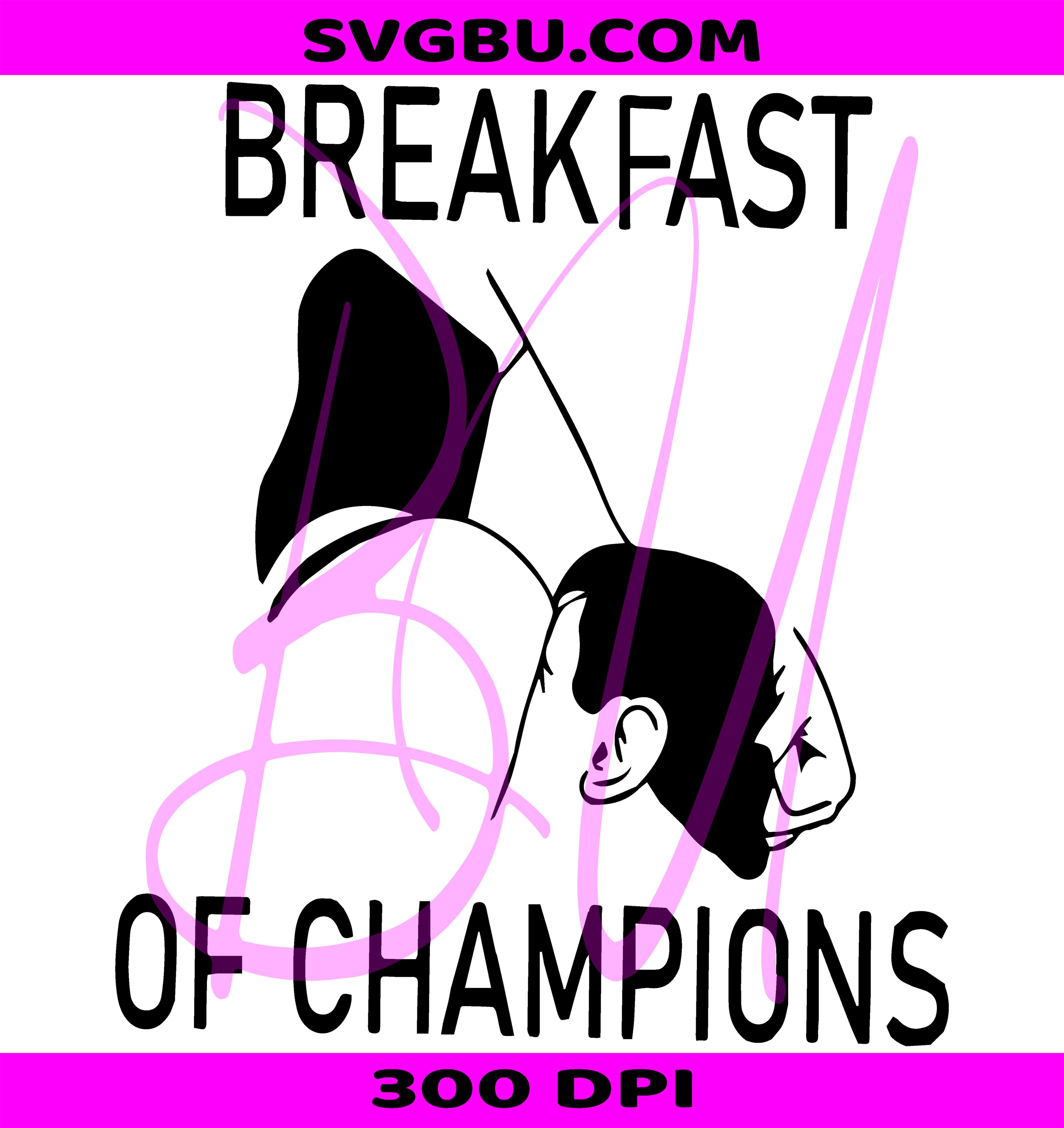 Breakfast Of Champions PNG, Funny Adult Humor PNG, Booty Line Art PNG