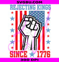 Rejecting Kings 1776 PNG, Democracy Hoodie PNG, Independence Day PNG