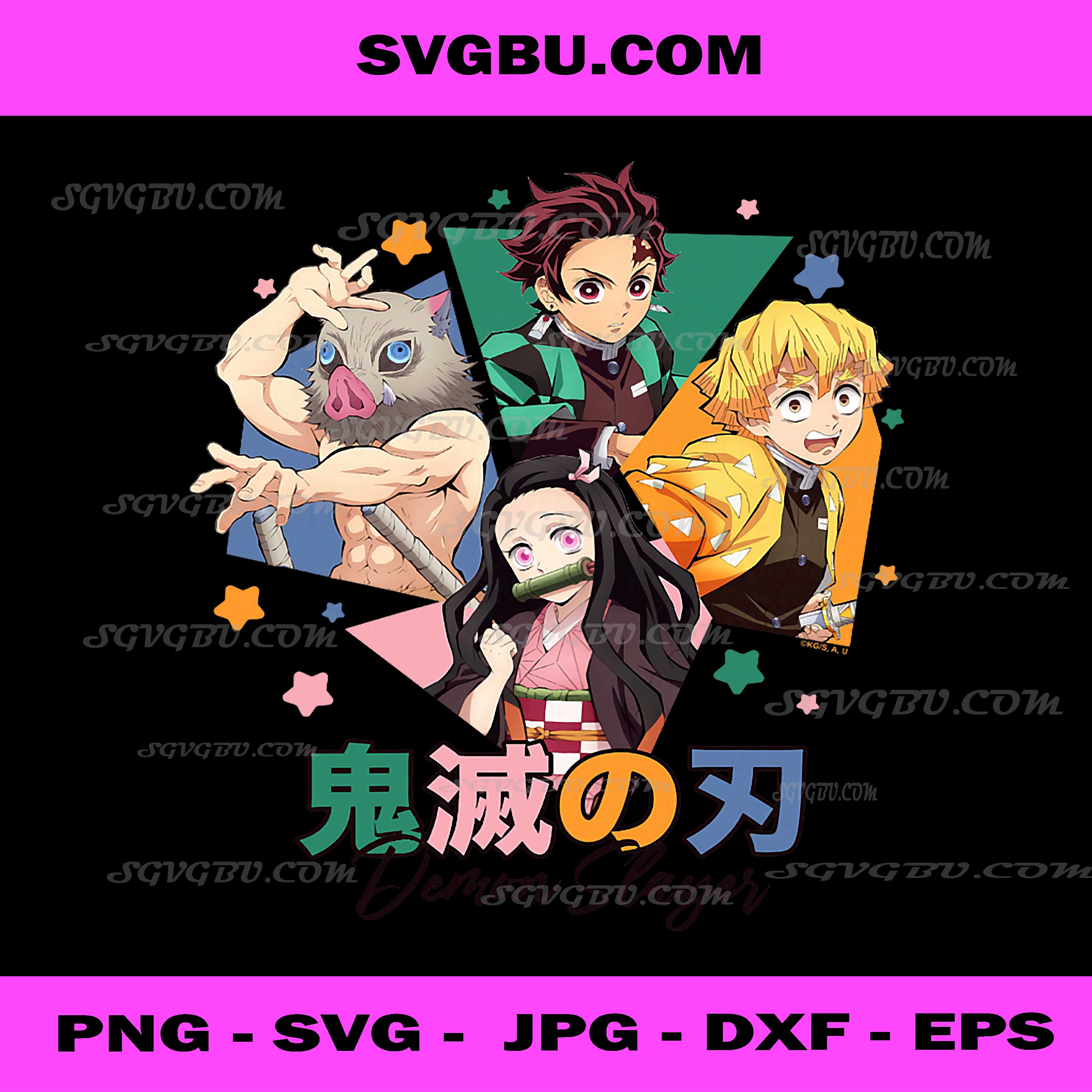Demon Slayer PNG, Kimetsu no Yaiba Core Team Portrait PNG