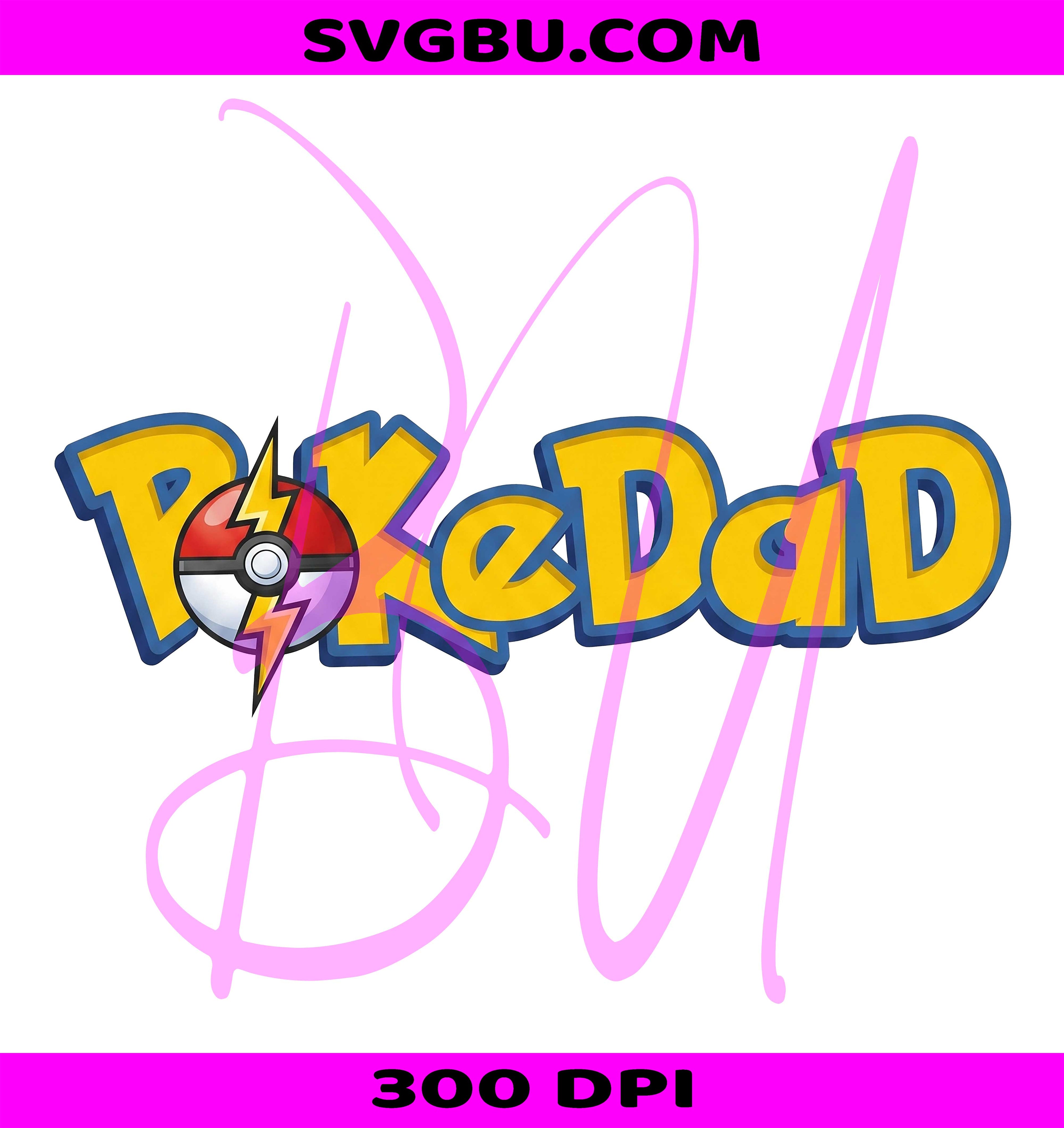 PokeDad Video Game Father Design PNG, Retro Poke Dad PNG