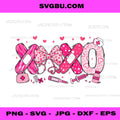 XO Stethoscope Valentine PNG, RN PCT CNA Nurse Pink Bow PNG