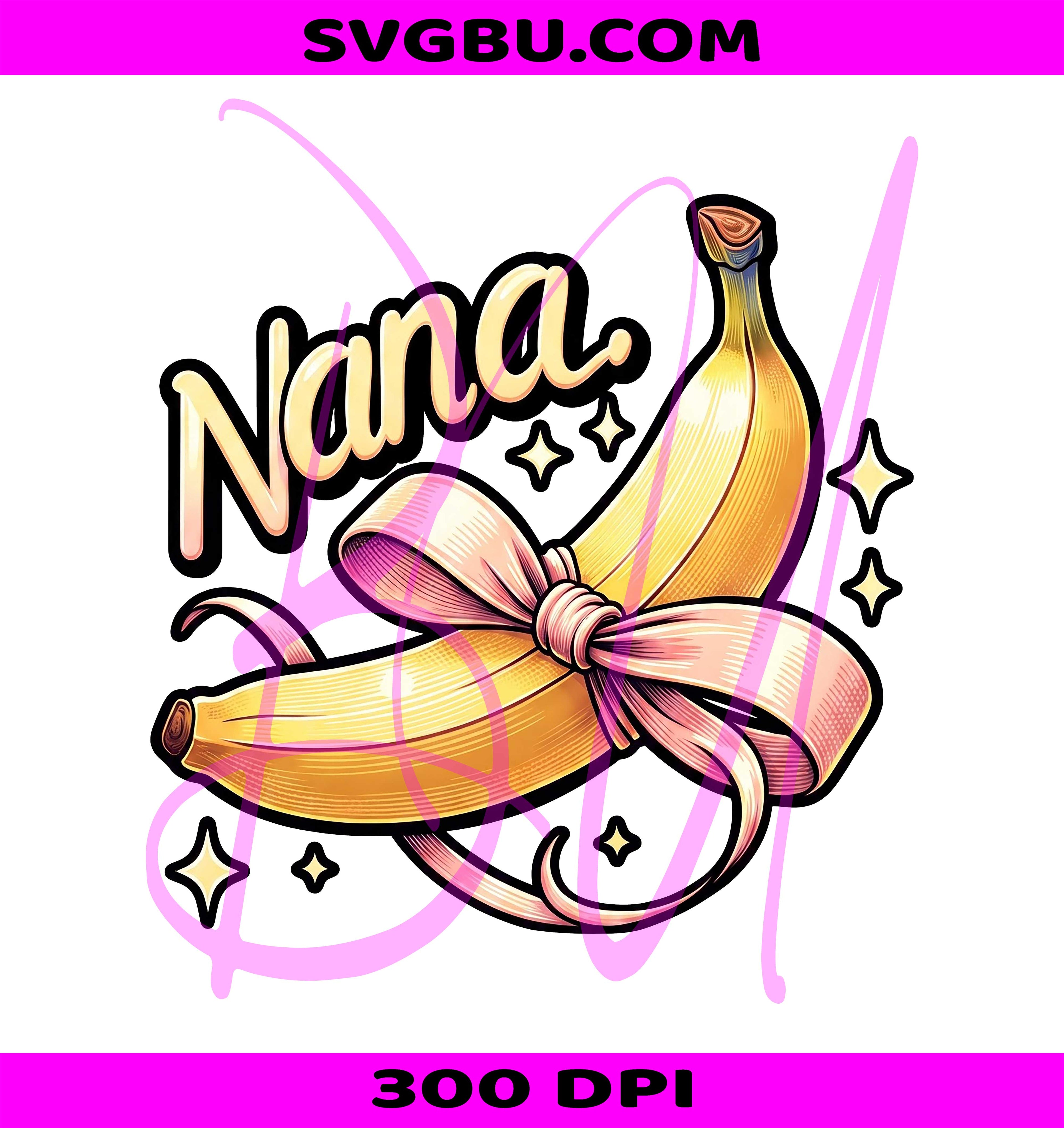 Retro Banana Bow PNG, Vintage Banana PNG, Kawaii Fruit PNG