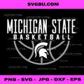 Michigan State MSU Spartans Basketball Arch PNG, College Sports Graphic
