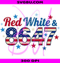 Red White And 8647 PNG, Vintage USA Flag PNG, Patriotic PNG