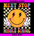 Next Stop Middle School Groovy PNG, Elementary School Graduation PNG