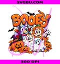 Bluey Booey PNG, Cartoon Halloween PNG, Family Matching PNG