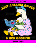 Funny Goose Mom Mother’s Day 2026 PNG, Baby Child Gift Retro Design