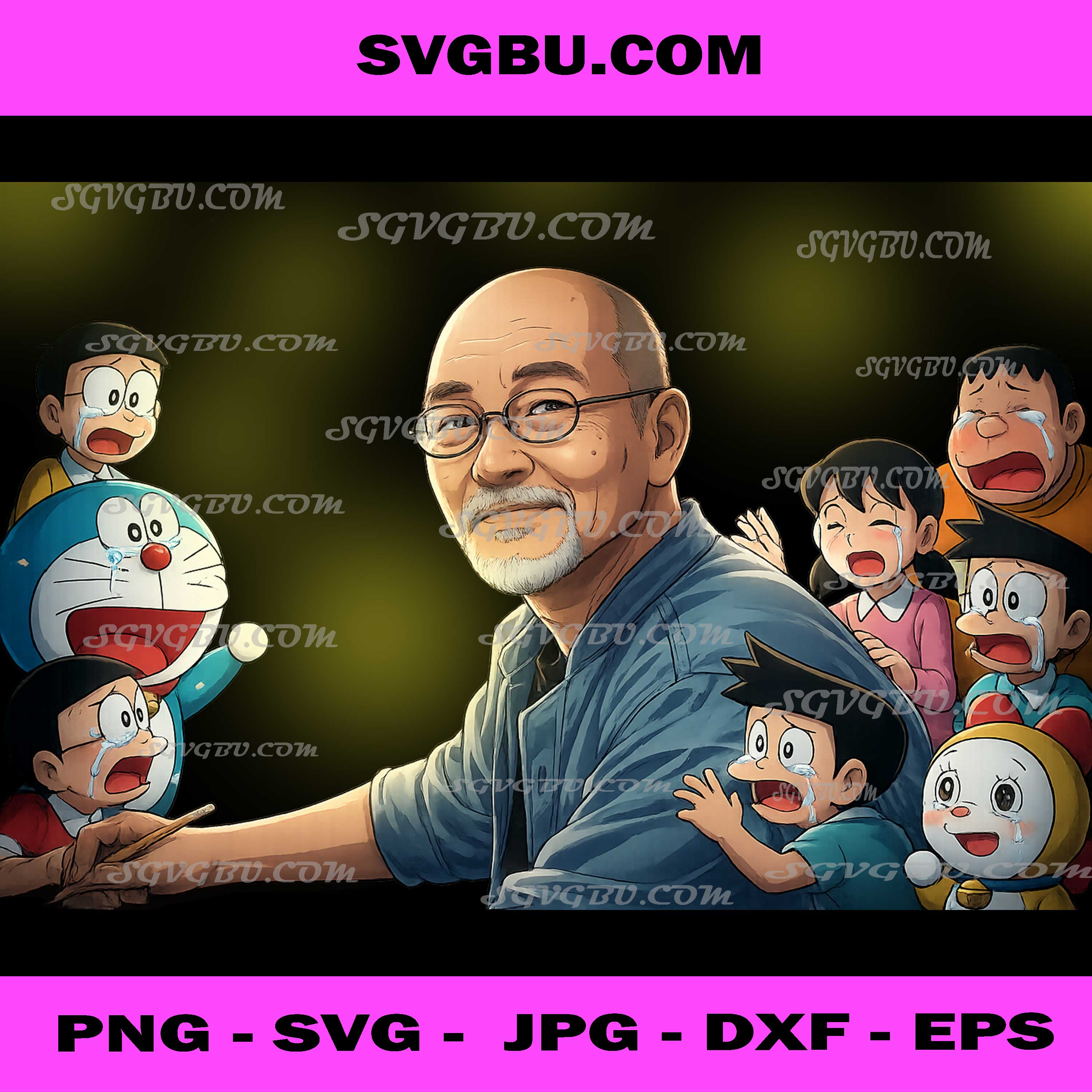 Tsutomu Shibayama Memorial PNG, Doraemon Tribute Art PNG, Anime Legend PNG