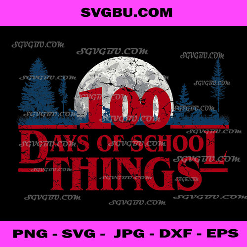 100 Days Of School Things PNG, Spooky Retro PNG, Student Vibes PNG