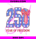 USA 250 PNG, 250 Year Of Freedom PNG, 250 Patriotic Bow PNG