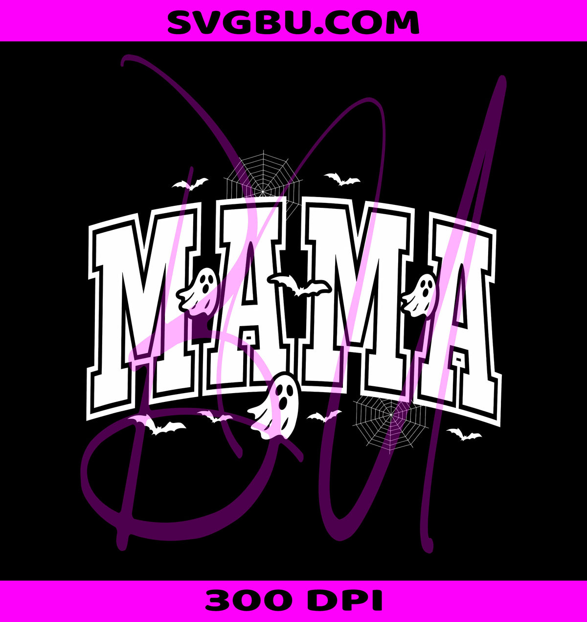 Comfort Colors Mama PNG, Spooky Mama Ghost PNG, Retro Halloween Mom PNG
