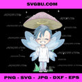 Fairycore Aesthetic Chibi PNG, Fairy Anime Boy Angel Mushroom PNG