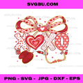 XOXO Stethoscope Valentine RN PCT CNA Nurse Red Bow PNG