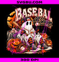 Spooky Baseball Ghost PNG, Halloween Sports PNG, Ghost Batter PNG
