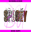 Retro Halloween PNG, Leopard Checkered Fall PNG, Spooky Halloween PNG