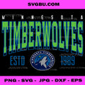 Minnesota Timberwolves PNG, ESTD 1989 Wolves PNG, NBA Basketball PNG
