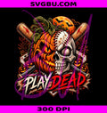 Spooky Halloween Baseball PNG, Jack O Lantern Mascot PNG, Skull Sports PNG