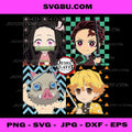 Demon Slayer, Kimetsu no Yaiba PNG, Tanjiro Inosuke Zenitsu Cute PNG