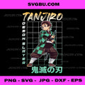 Demon Slayer PNG, Kimetsu no Yaiba, Tanjiro, Retro Grid Anime PNG