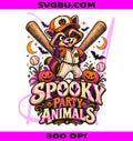 Spooky Party Animals PNG, Halloween Baseball PNG, Party Animals PNG