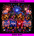 Patriotic Dachshund PNG, USA 250th Dog PNG, 4th Of July Dog PNG