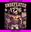 Undefeated Since 1776 PNG, Patriotic Boxing PNG, Vintage USA Pride PNG