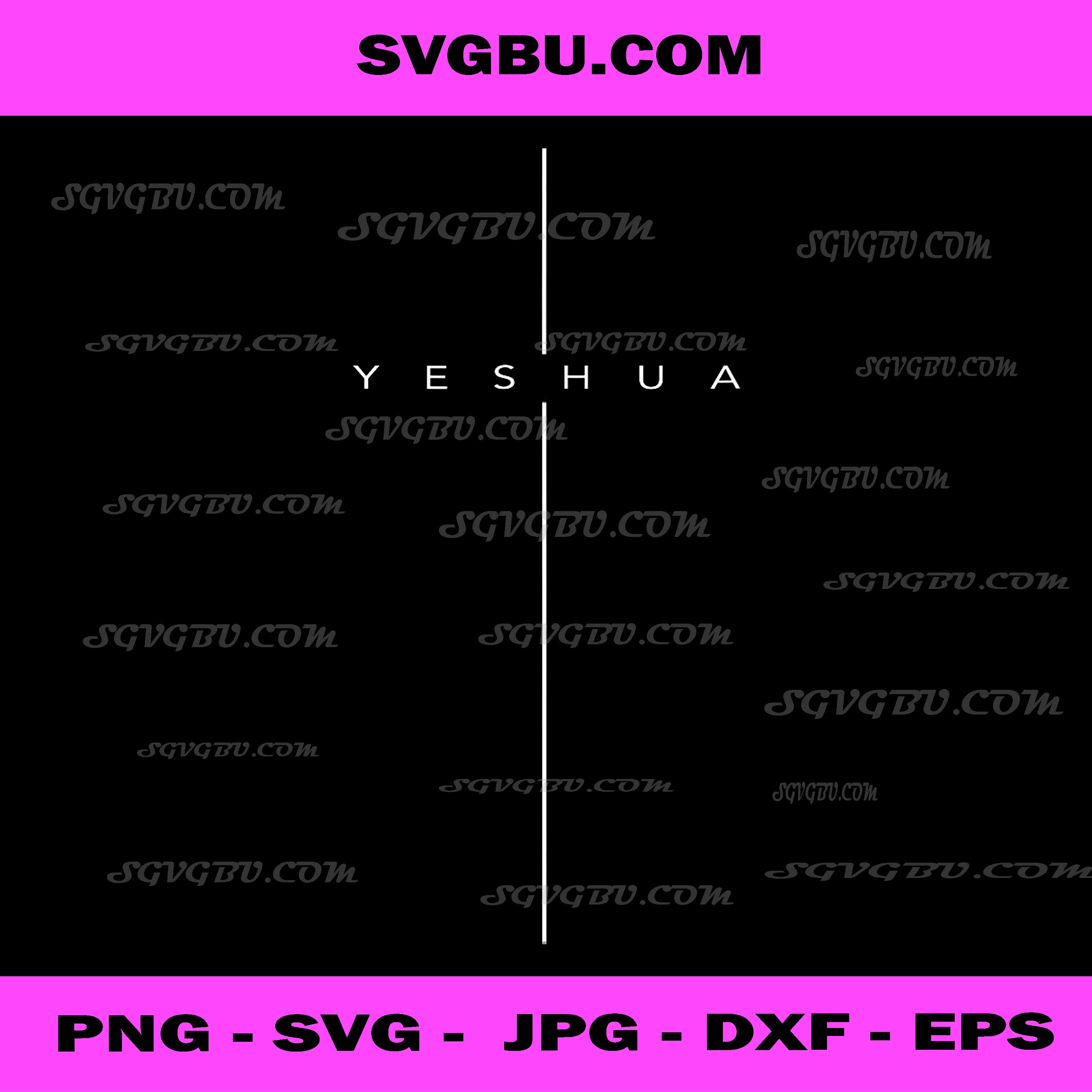 Yeshua Cross Christian Jesus Bible Verse PNG
