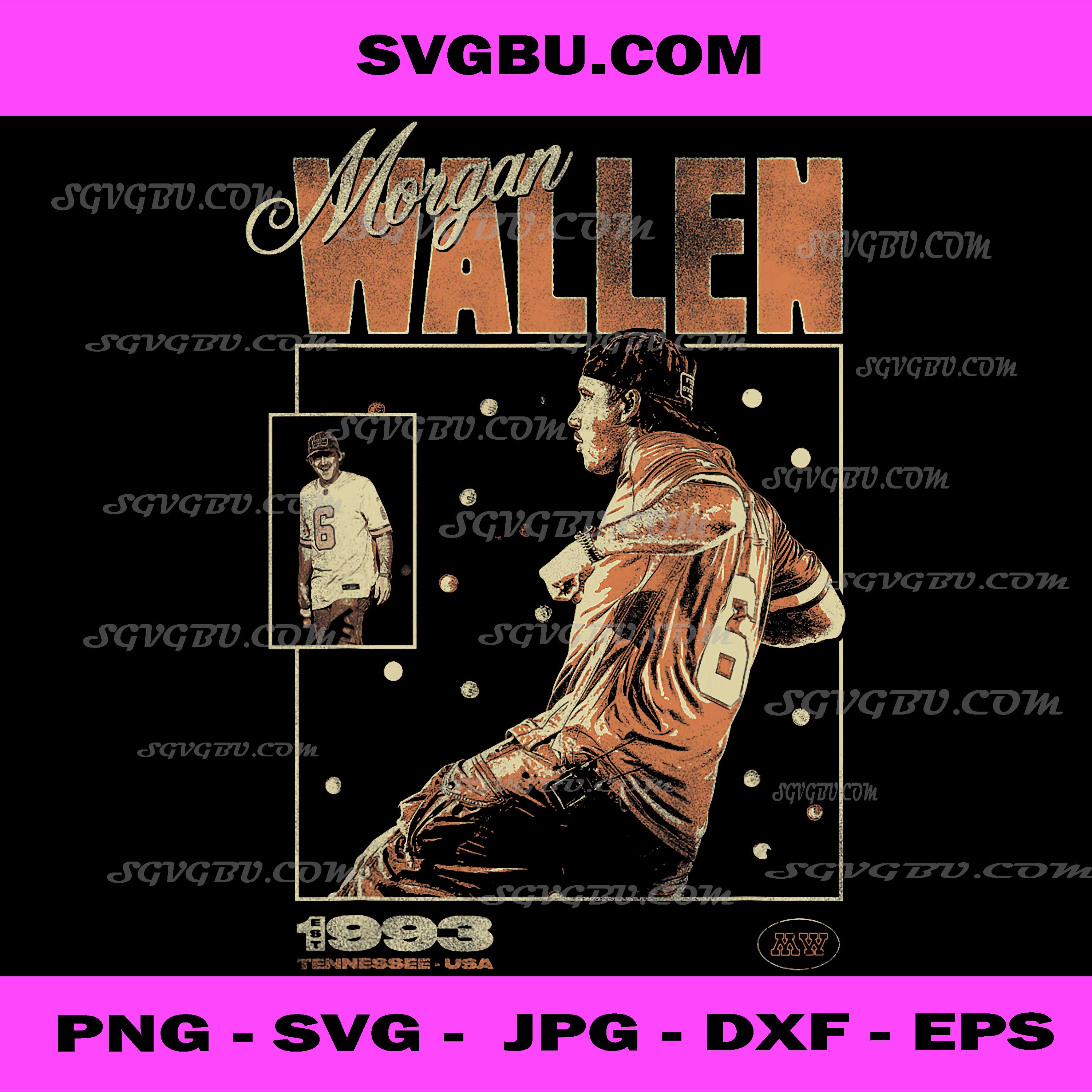 Morgan Wallen Tennessee 1993 PNG, Country Music Singer PNG, MW Fan Art PNG