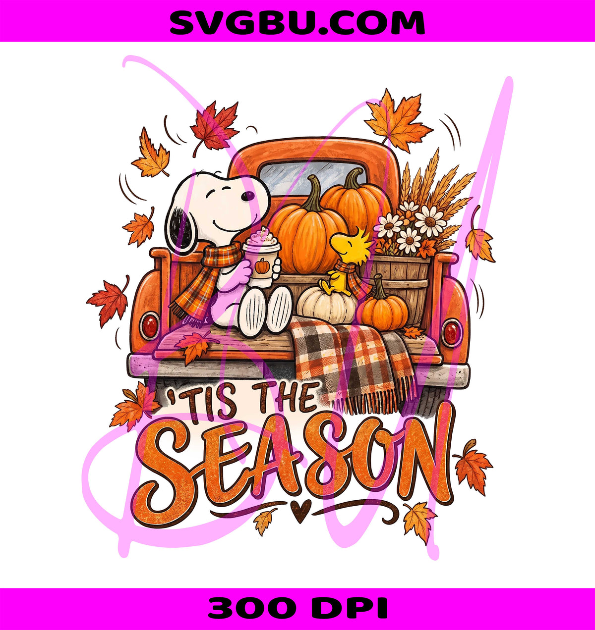 Tis The Season Fall PNG, Vintage Autumn Truck PNG, Cozy Harvest Pumpkin PNG