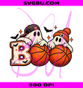 Boo Basketball PNG, Ghost Basketball PNG, Spooky Sports PNG