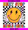 Next Stop Middle School Groovy PNG, Elementary School Graduation PNG