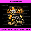 Happy New Year Party 2026 PNG