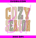Cozy Season PNG, Seersucker Stripes PNG, Fall Printable PNG