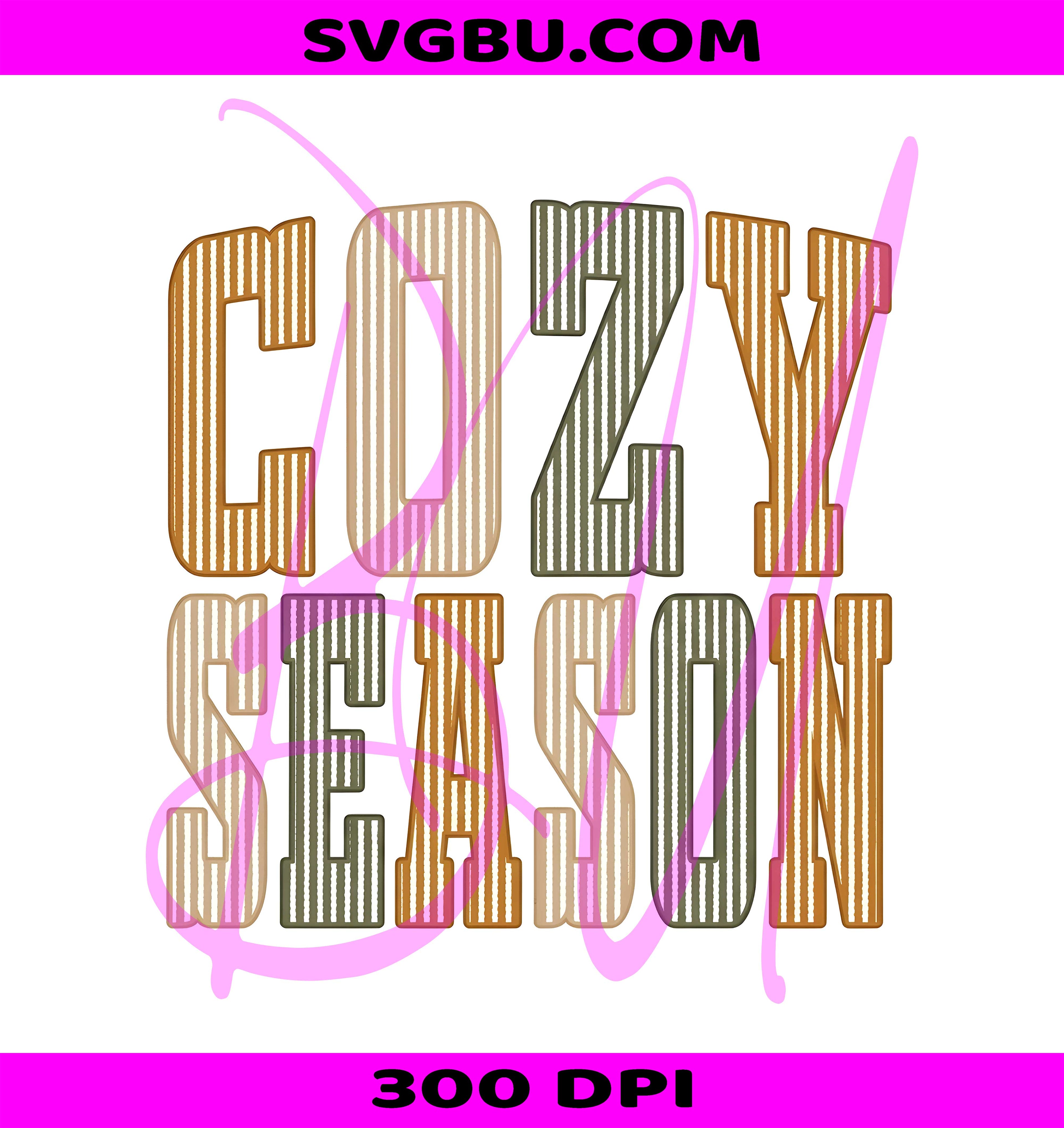 Cozy Season PNG, Seersucker Stripes PNG, Fall Printable PNG