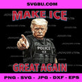Make ICE Great Again Donald Trump PNG, Police Tactical Vector PNG
