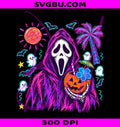 Summerween Ghost PNG, Neon Beach Ghost PNG, Spooky Summer PNG