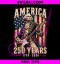George Washington Guitar PNG, America 250 PNG, 1776 2026 Patriotic PNG
