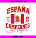Spain World Cup 2026 PNG, Vintage Spain Champions PNG, Espana Football PNG