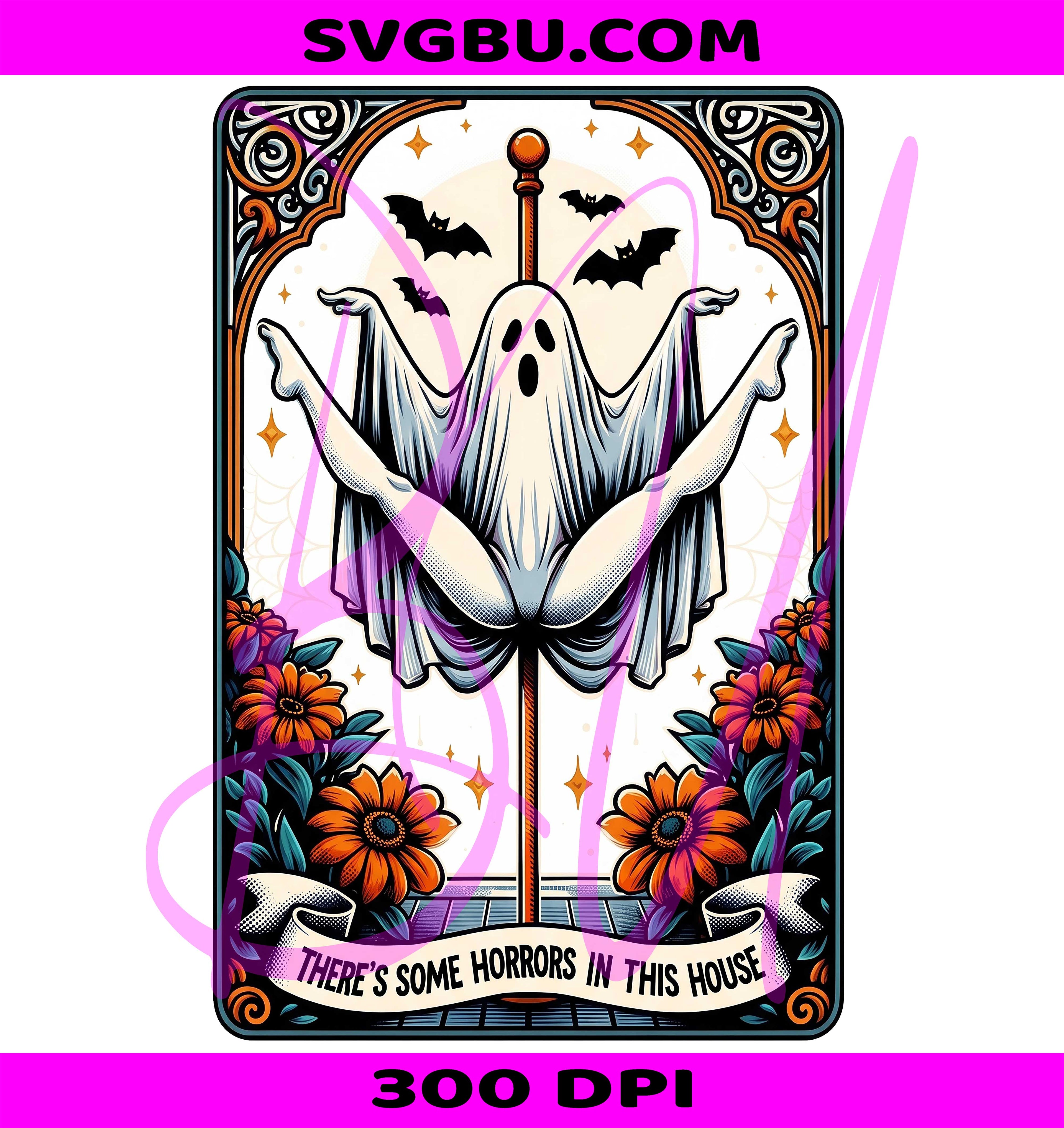 Horrors In This House PNG, Funny Ghost PNG, Adult Humor Halloween PNG
