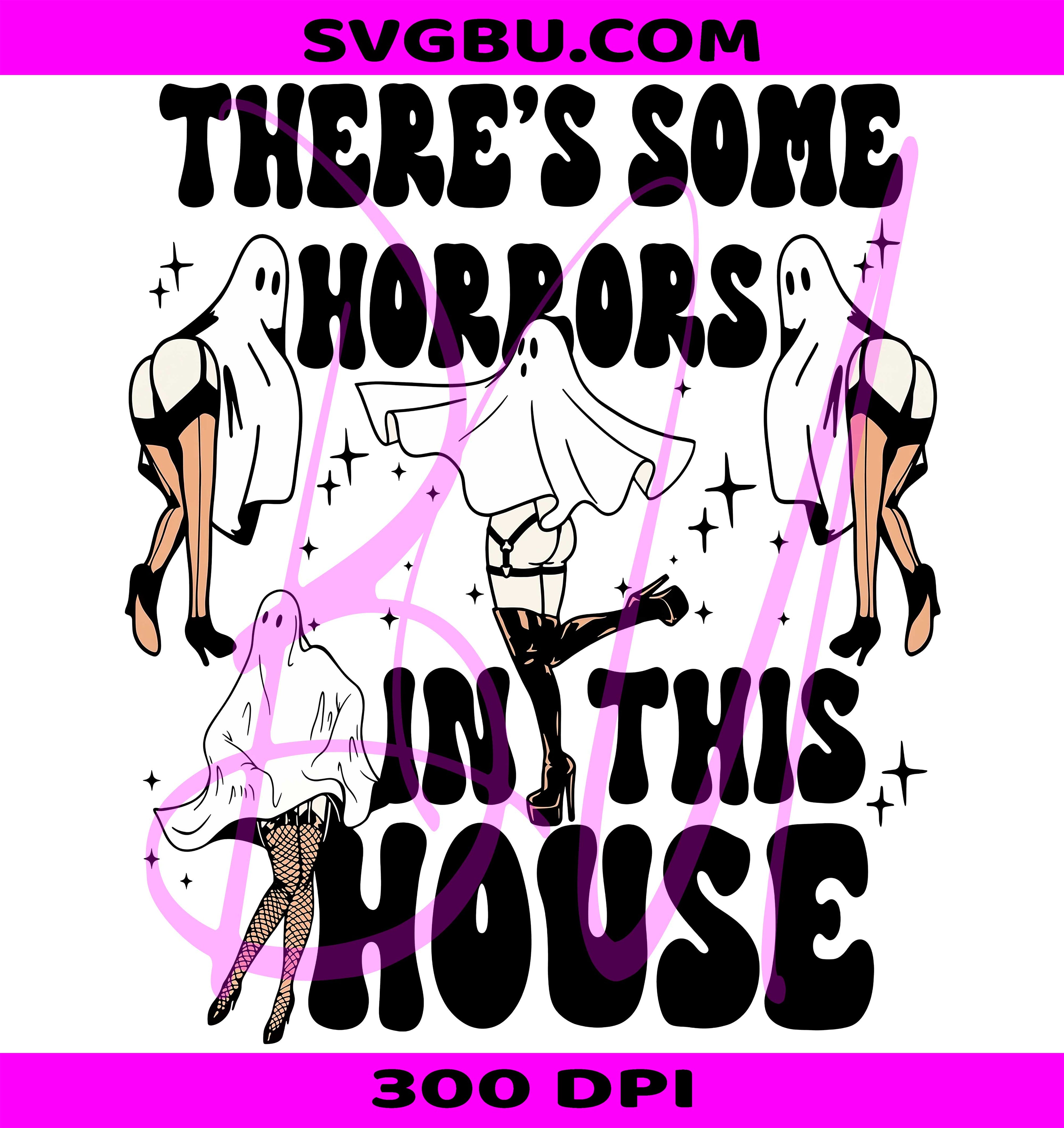 Horrors In This House PNG, Retro Ghost Pumpkin PNG, Mummy Halloween PNG