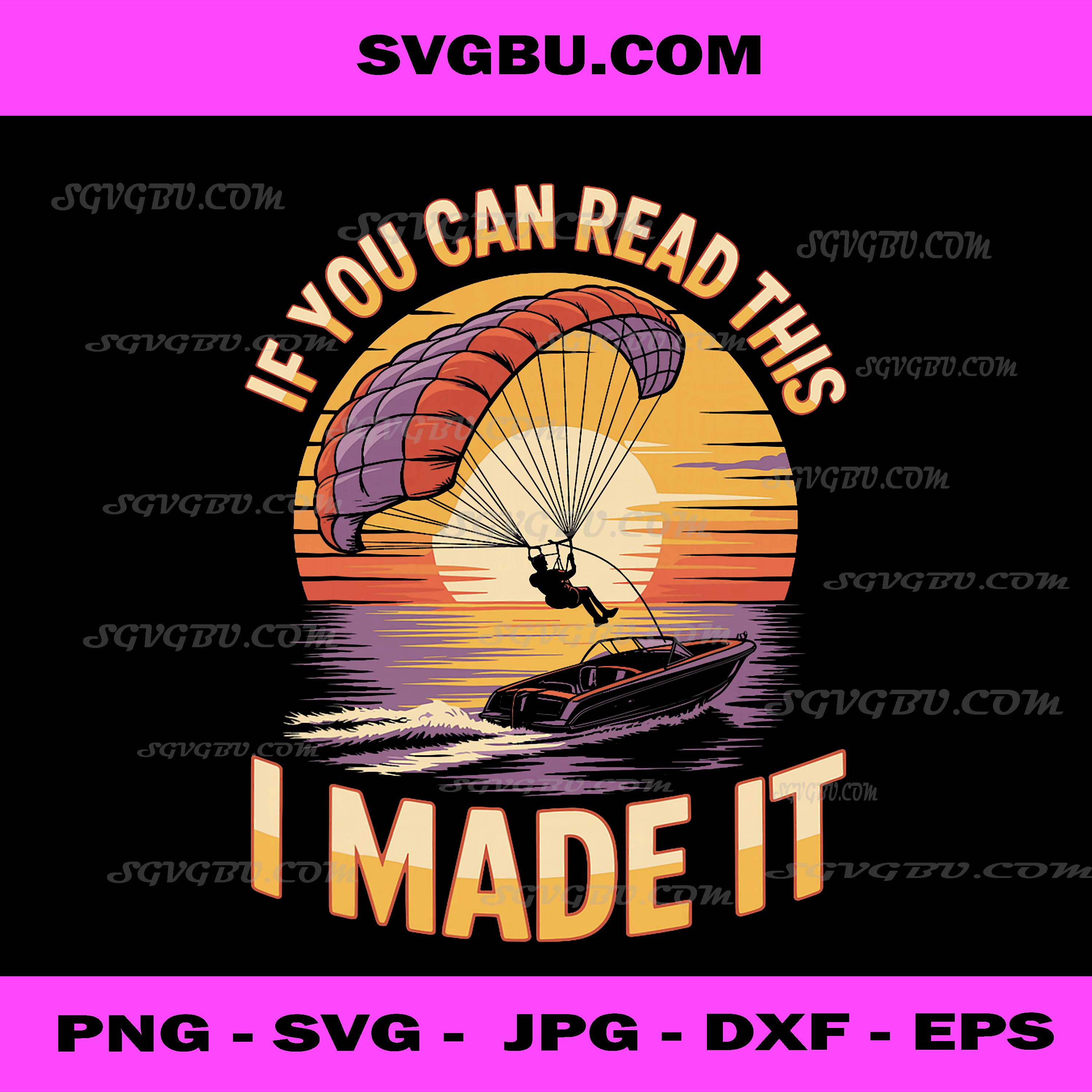 You Can Read This Parasailer, Paragliding Boating PNG